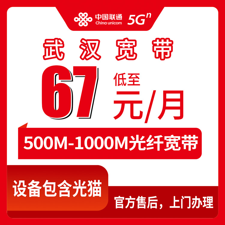 2026年8月中旬武汉青山区联通宽带怎么选？67元500M和119元千兆实测对比