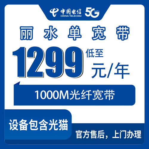 2026年10月下旬浙江省丽水青田县电信单宽带多少钱？1000M包年1299元资费实测与安装流程