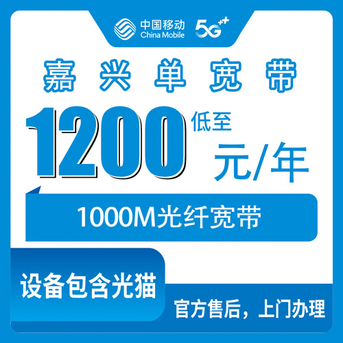 2026年10月下旬浙江省嘉兴南湖区移动单宽带怎么装？1000M包年1200元亲历记录
