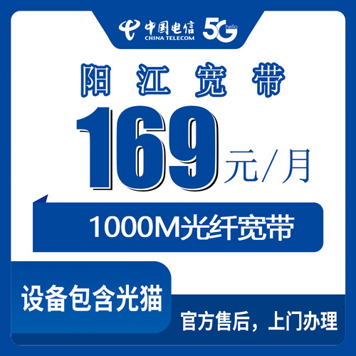 2026年10月下旬阳西县装电信宽带怎么选？1000M融合套餐169元/月，织篢、沙扒等镇街覆盖情况聊聊